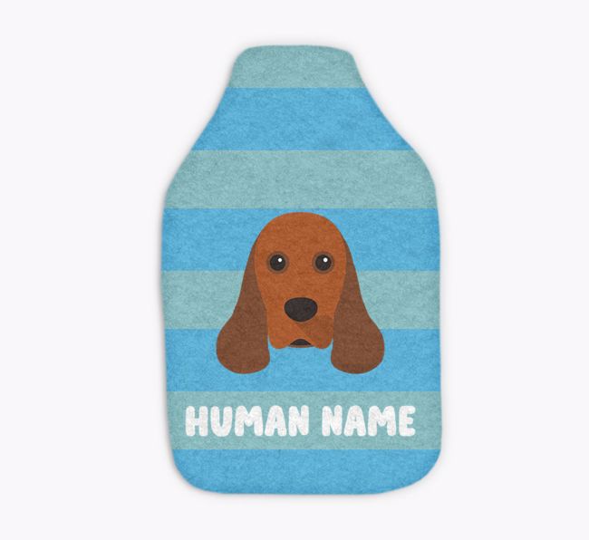 Stripes: Personalized {breedFullName} Hot Water Bottle