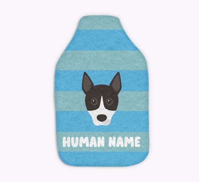 Stripes: Personalised {breedFullName} Hot Water Bottle