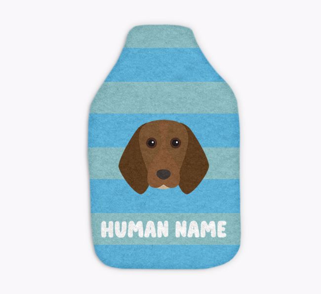 Stripes: Personalized {breedFullName} Hot Water Bottle