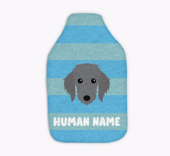 Stripes: Personalised {breedFullName} Hot Water Bottle