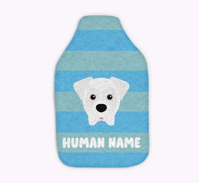 Stripes: Personalized {breedFullName} Hot Water Bottle