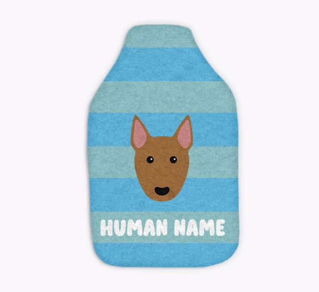 Stripes: Personalised {breedFullName} Hot Water Bottle