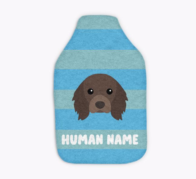 Stripes: Personalised {breedFullName} Hot Water Bottle