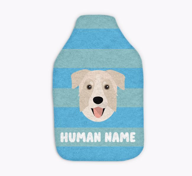 Stripes: Personalised {breedFullName} Hot Water Bottle