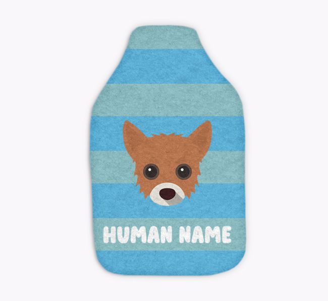 Stripes: Personalised {breedFullName} Hot Water Bottle