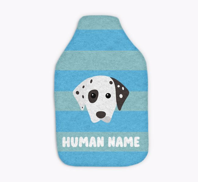 Stripes: Personalised {breedFullName} Hot Water Bottle