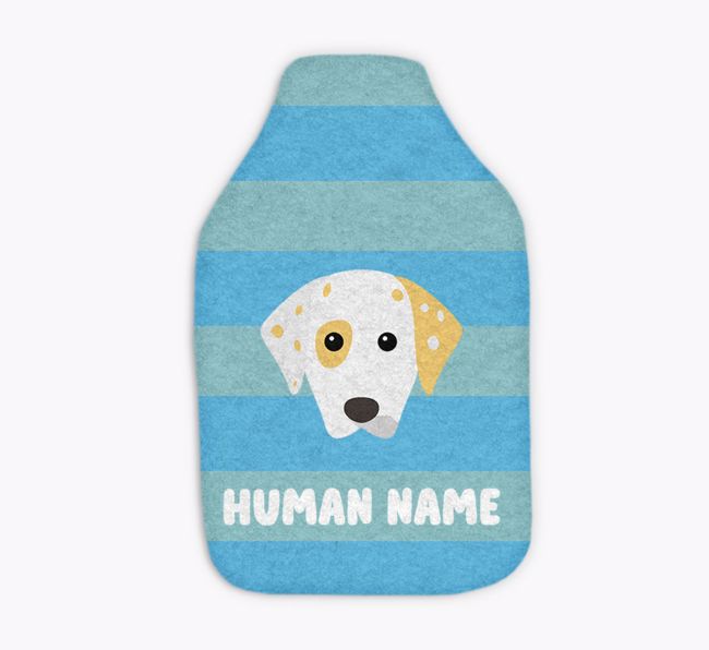 Stripes: Personalized {breedFullName} Hot Water Bottle