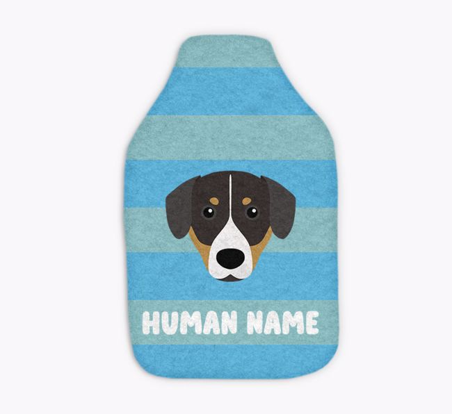 Stripes: Personalised {breedFullName} Hot Water Bottle