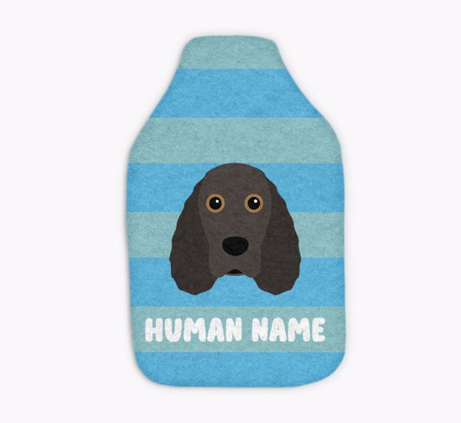 Stripes: Personalised {breedFullName} Hot Water Bottle