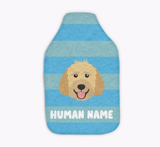 Stripes: Personalized {breedFullName} Hot Water Bottle