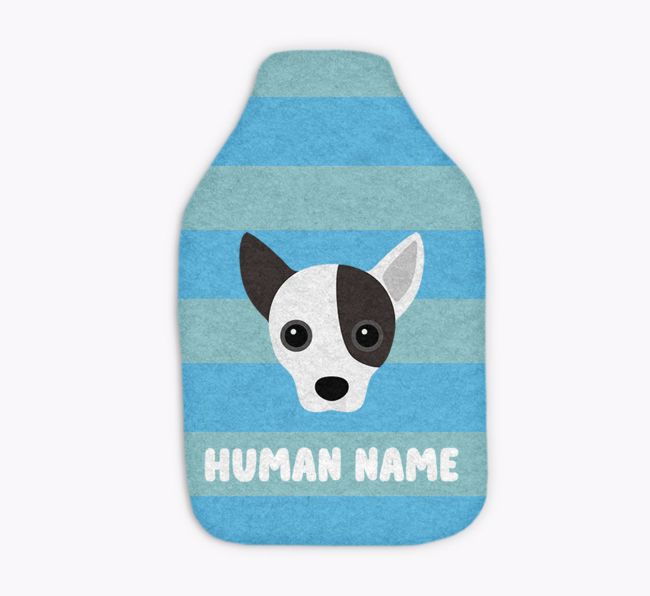 Stripes: Personalised {breedFullName} Hot Water Bottle