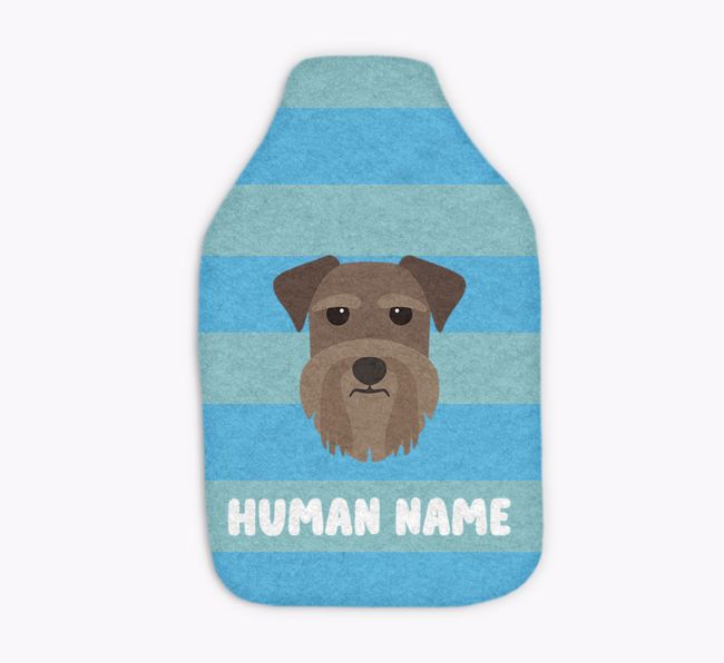 Stripes: Personalised {breedFullName} Hot Water Bottle