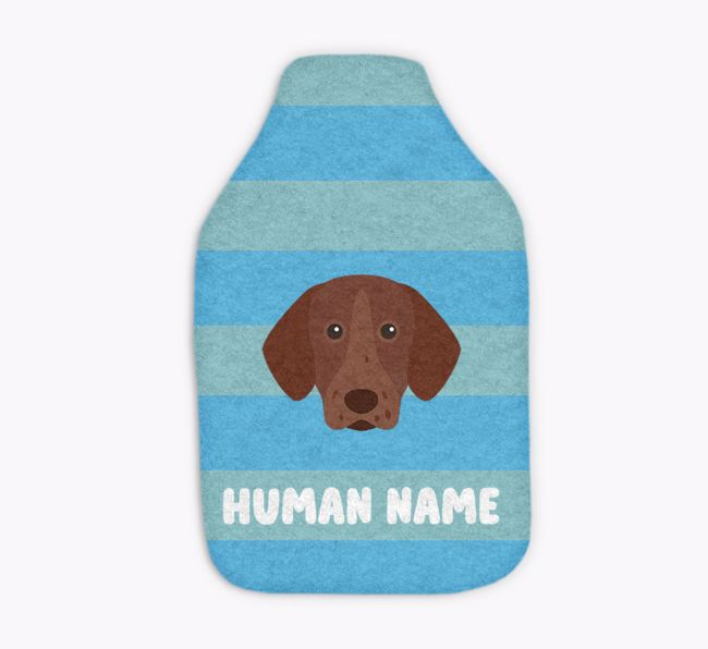 Stripes: Personalized {breedFullName} Hot Water Bottle