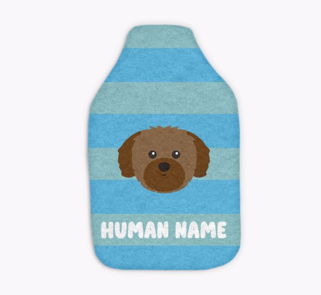 Stripes: Personalised {breedFullName} Hot Water Bottle