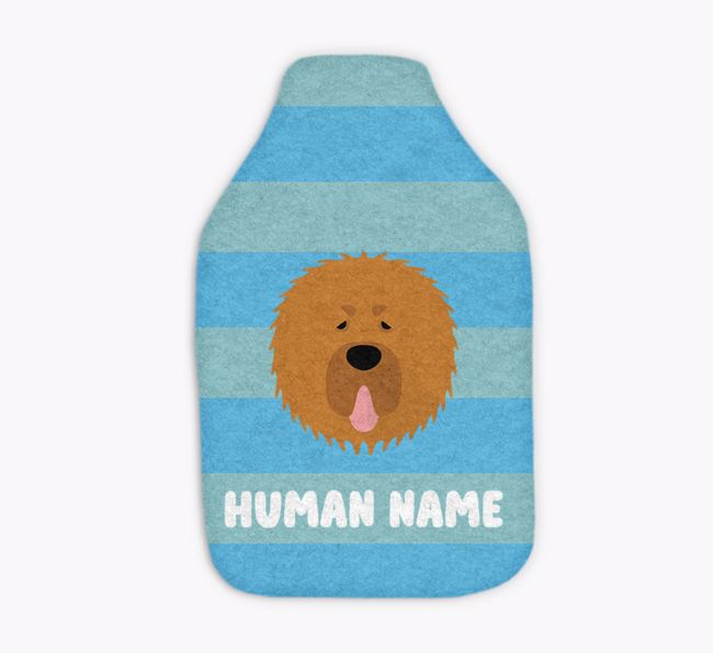 Stripes: Personalized {breedFullName} Hot Water Bottle