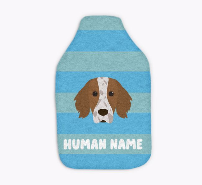 Stripes: Personalized {breedFullName} Hot Water Bottle