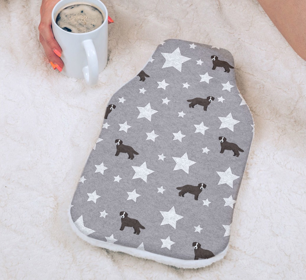 Stars: Personalised {breedFullName} Hot Water Bottle