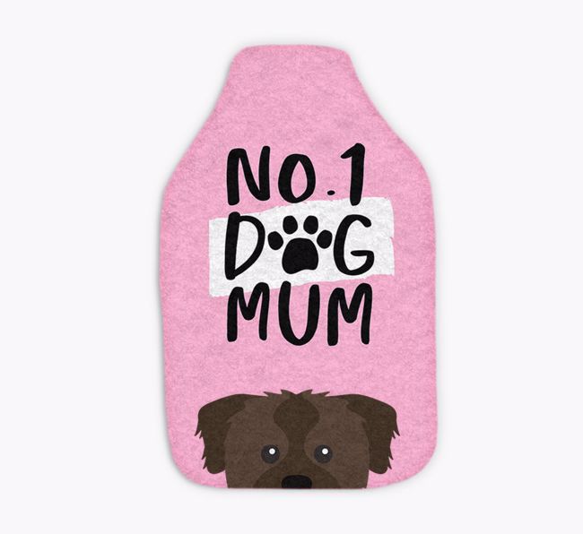 No. 1 Dog Mum: Personalised {breedFullName} Hot Water Bottle