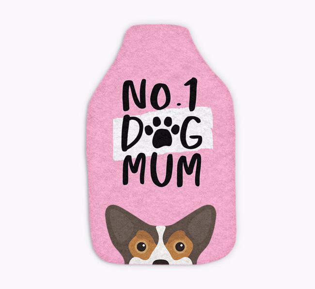 No. 1 Dog Mum: Personalised {breedFullName} Hot Water Bottle