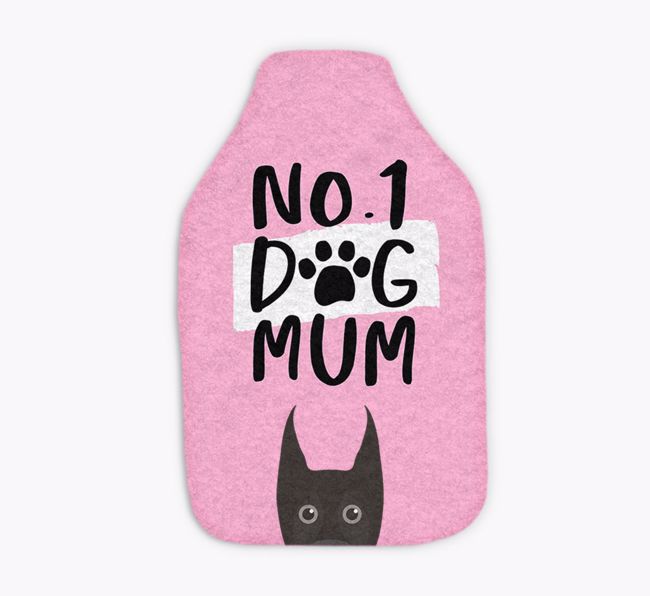 No. 1 Dog Mum: Personalised {breedFullName} Hot Water Bottle