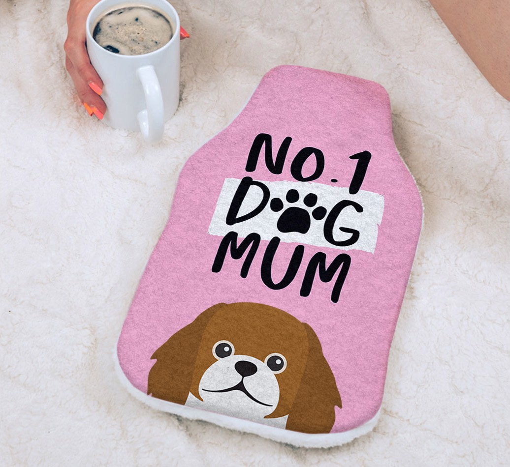 No.1 Dog Mum: Personalised {breedFullName} Hot Water Bottle