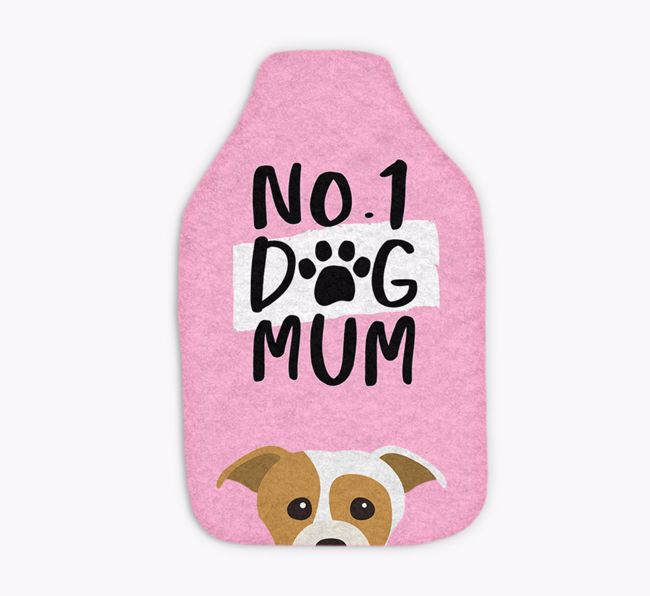 No. 1 Dog Mum: Personalised {breedFullName} Hot Water Bottle