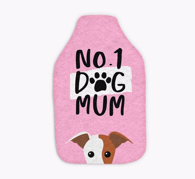 No. 1 Dog Mum: Personalised {breedFullName} Hot Water Bottle