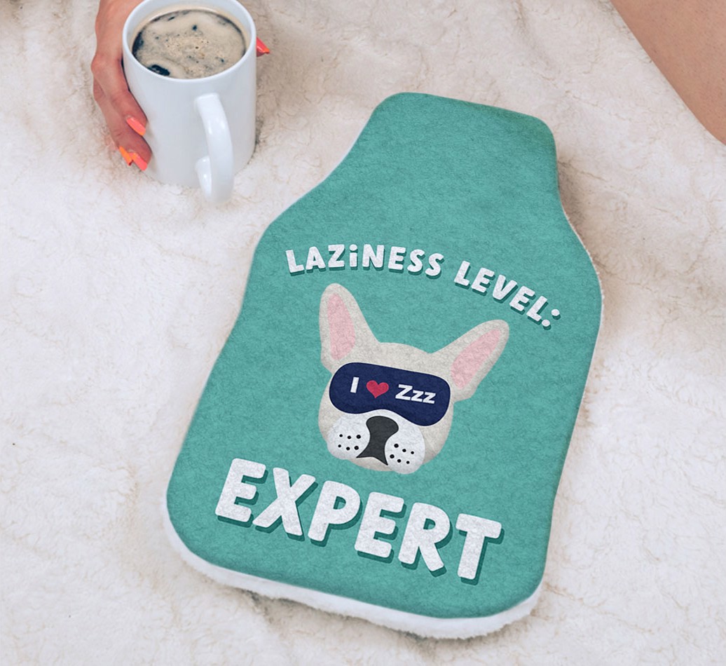 Laziness Expert: Personalized {breedFullName} Hot Water Bottle