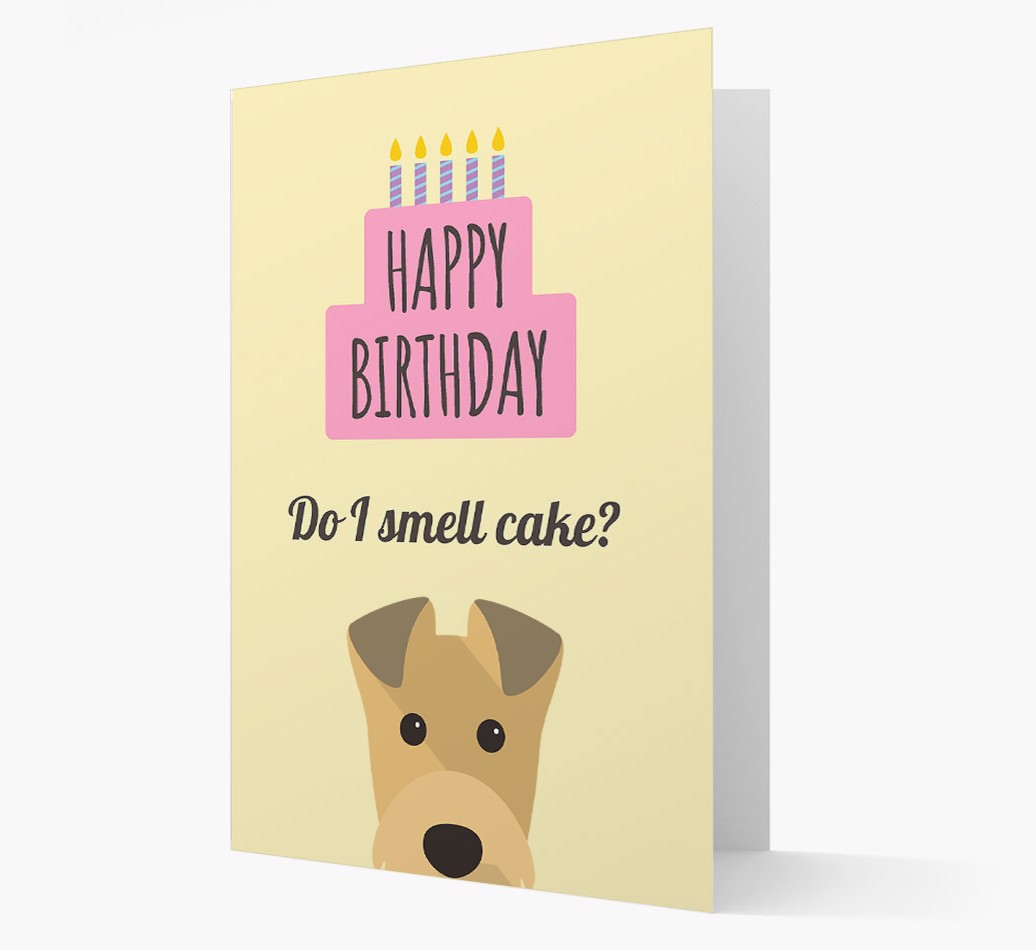 'Do I Smell Cake?' - Personalised {breedFullName} Card Front