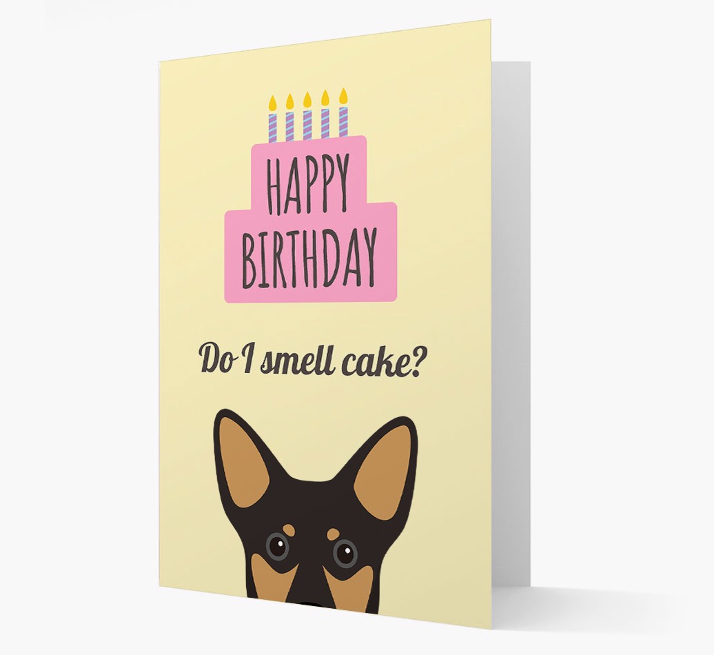 'Do I Smell Cake?' - Personalised {breedFullName} Card Front