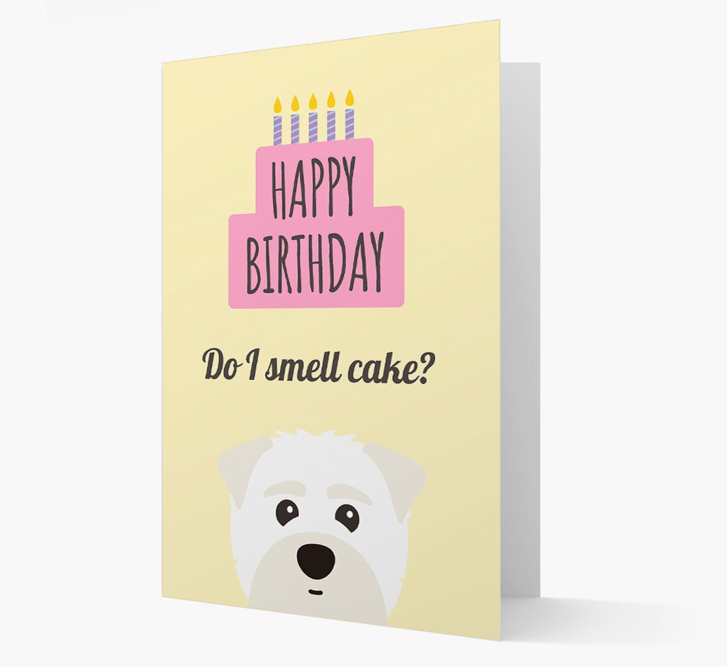 'Do I Smell Cake?' - Personalized {breedFullName} Card Front