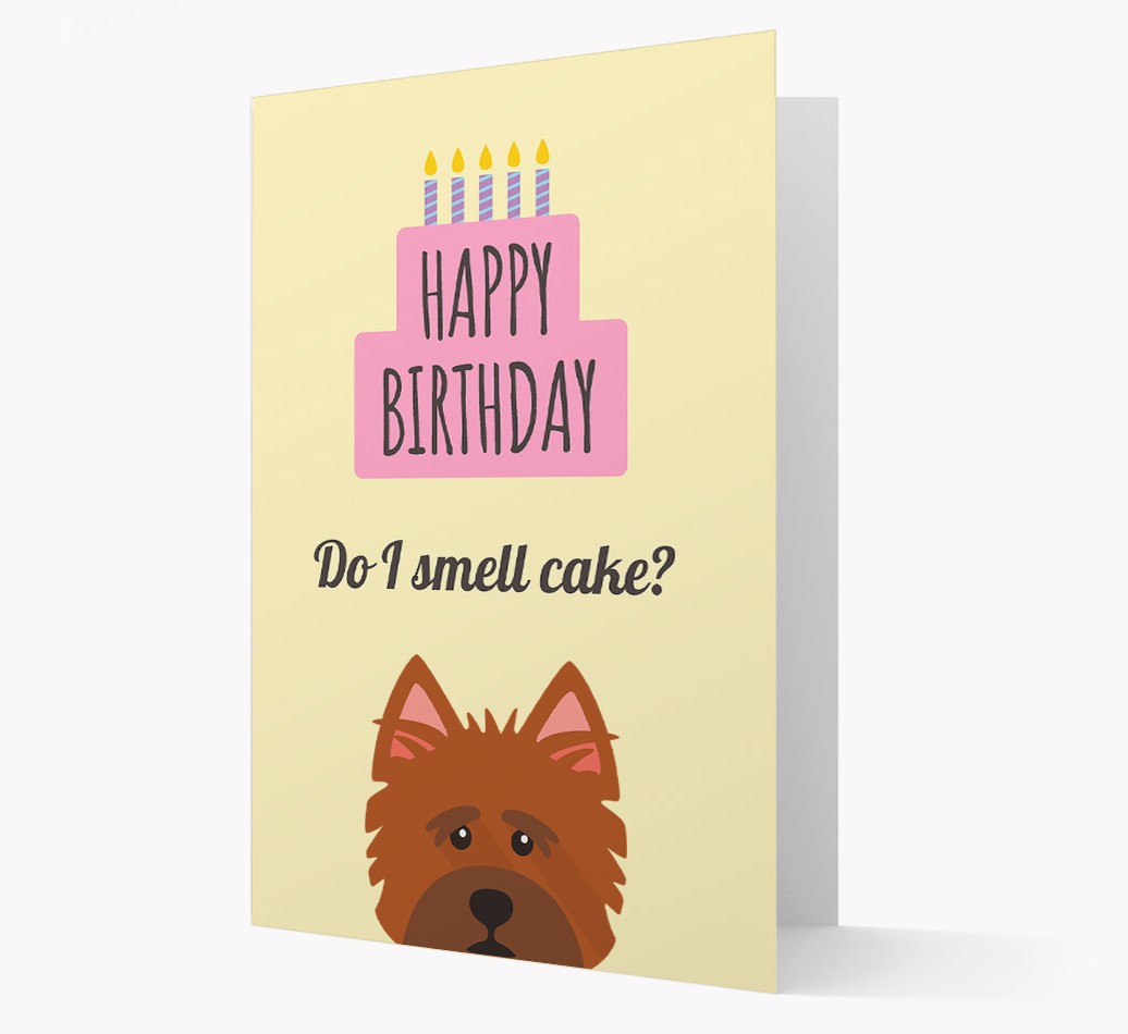 'Do I Smell Cake?' - Personalised {breedFullName} Card Front