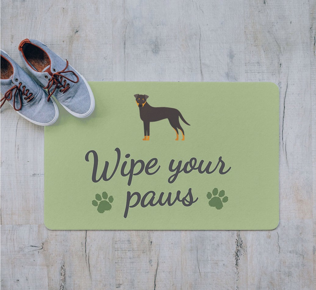 Wipe Your Paws: Personalised {breedFullName} Doormat