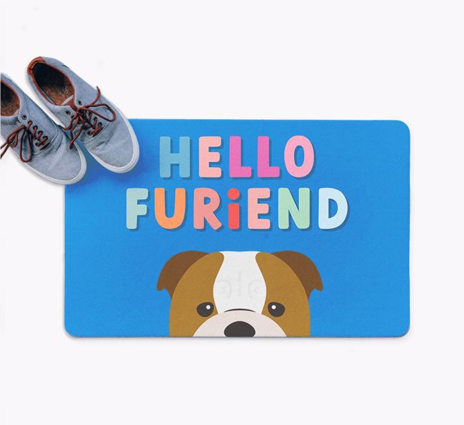 Hello Furiend: Personalized {breedFullName} Doormat