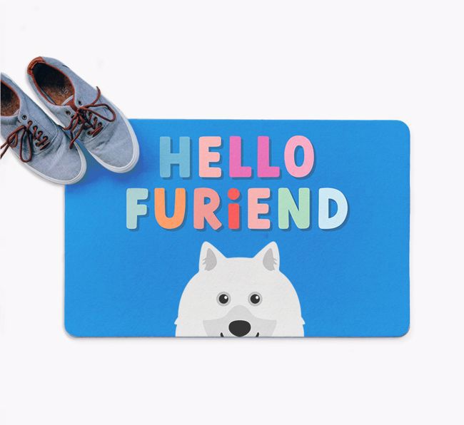 Hello Furiend: Personalized {breedFullName} Doormat