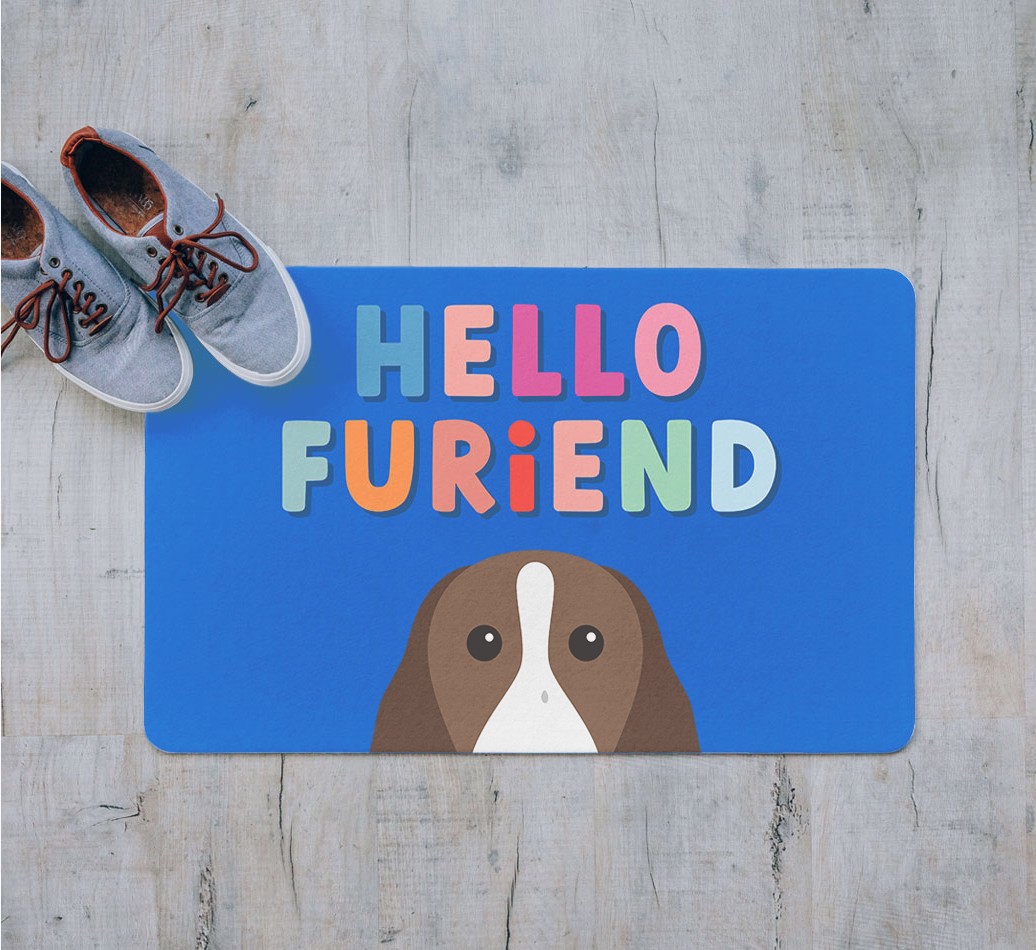 Hello Furiend: Personalized {breedFullName} Doormat