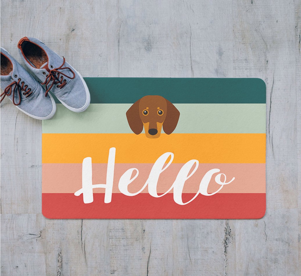 Hello: Personalized {breedFullName} Door Mat