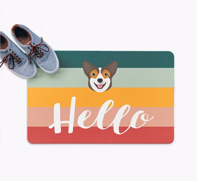 Hello: Personalized {breedFullName} Doormat