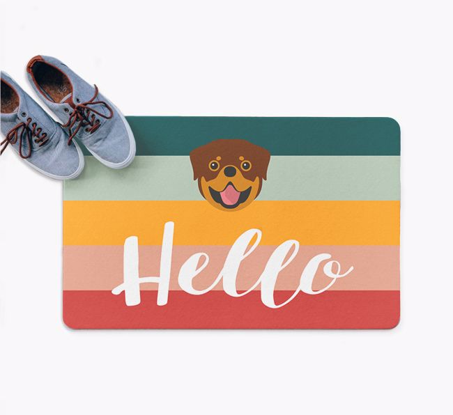 Hello: Personalized {breedFullName} Doormat