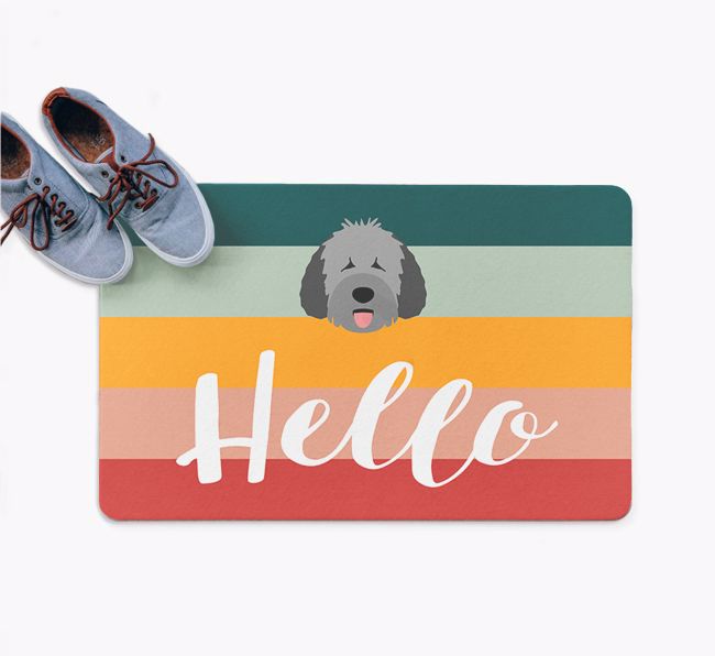 Hello: Personalized {breedFullName} Doormat