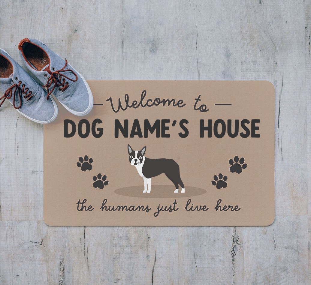 Welcome To The Dog House: Personalized {breedFullName} Door Mat