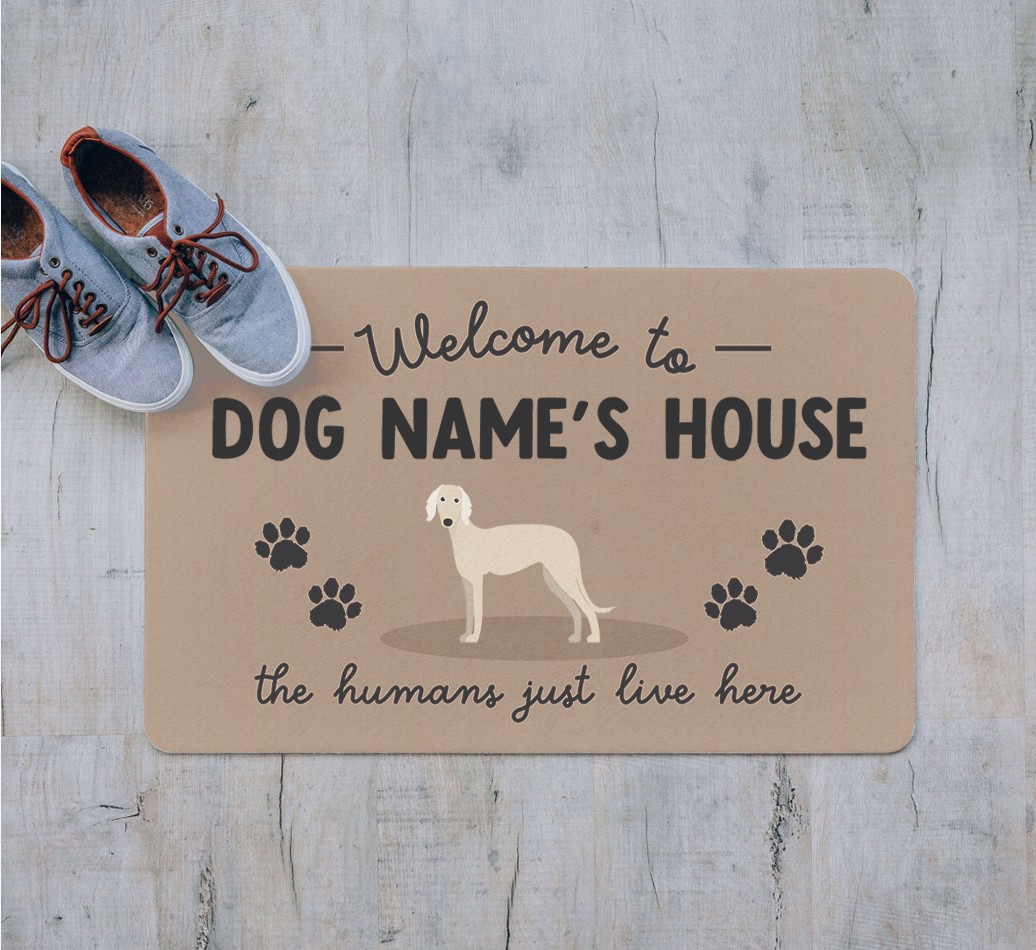 Welcome To The Dog House: Personalised {breedFullName} Door Mat
