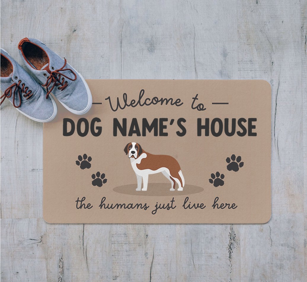 Welcome To The Dog House: Personalised {breedFullName} Door Mat