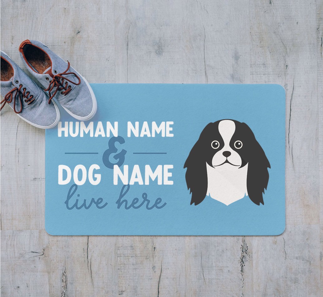 Human & Dog Live Here: Personalised {breedFullName} Door Mat