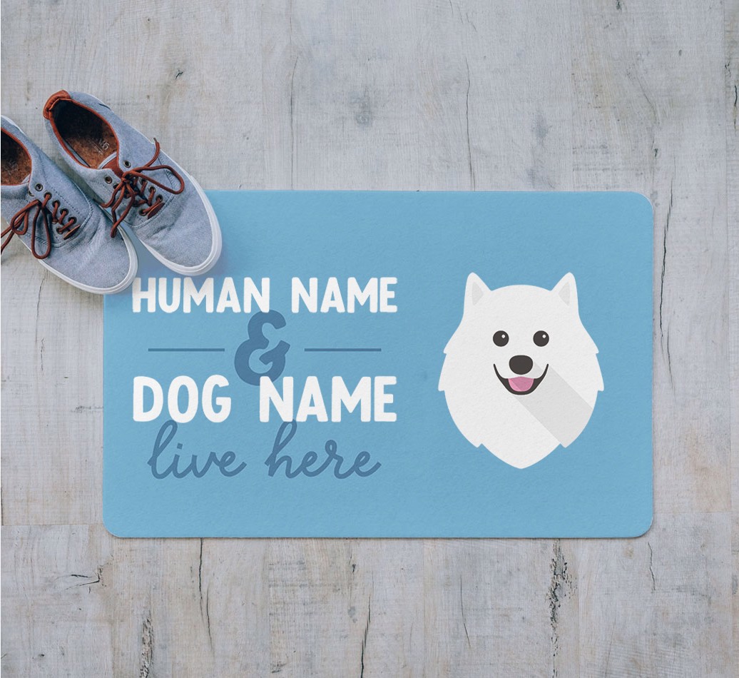 Human & Dog Live Here: Personalized {breedFullName} Door Mat