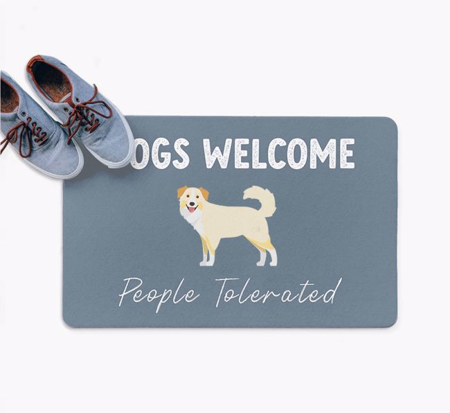 Dogs Welcome - People Tolerated: Personalized {breedFullName} Doormat