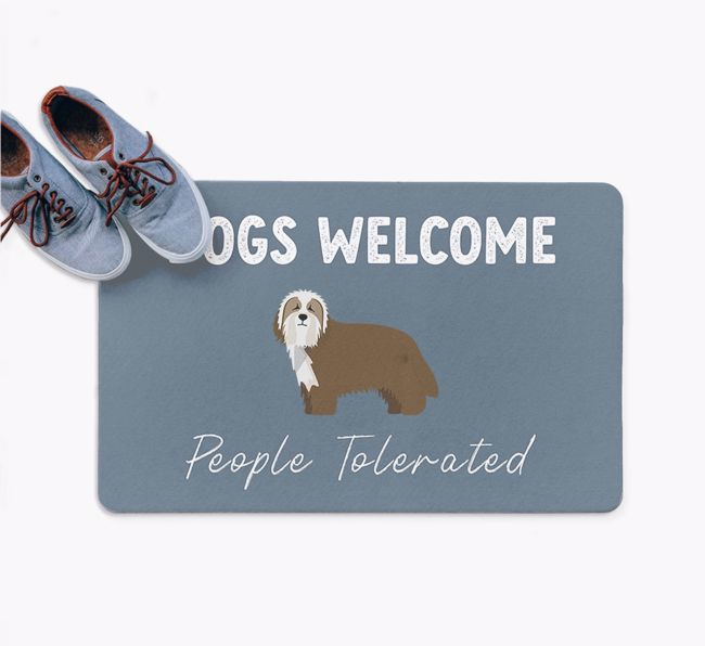 Dogs Welcome - People Tolerated: Personalised {breedFullName} Doormat