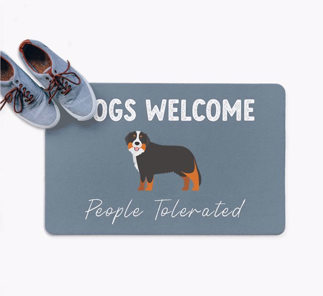 Dogs Welcome - People Tolerated: Personalized {breedFullName} Doormat