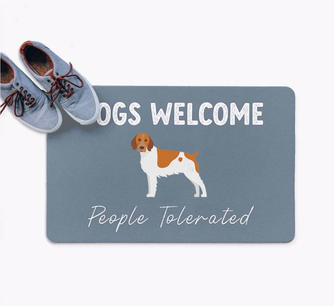 Dogs Welcome - People Tolerated: Personalized {breedFullName} Doormat