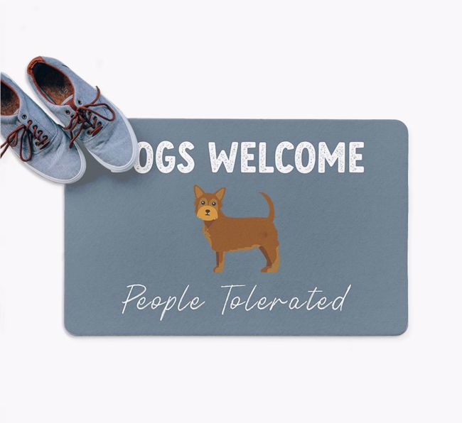 Dogs Welcome - People Tolerated: Personalized {breedFullName} Doormat